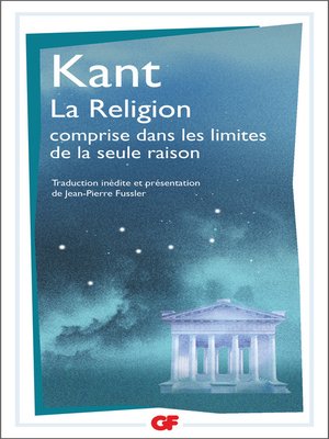 cover image of La Religion comprise dans les limites de la seule raison